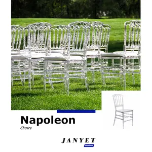 批发活动优雅耐用透明塑料座椅透明拿破仑婚礼、派对椅
