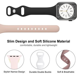 Correa de Silicona Suave para Reloj Deportivo, 44mm 42mm 41mm, Compatible con <span class=keywords><strong>Apple</strong></span> <span class=keywords><strong>Watch</strong></span> <span class=keywords><strong>Series</strong></span> 11 10 9 <span class=keywords><strong>8</strong></span> SE 3 2, Correa de Goma de Silicona para Mujer - Product Image 6