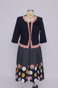 Costume de cérémonie pour femme en tissu polyester de luxe, tissé, doux, avec élasthanne, à motifs floraux, tailles régulières et grandes tailles - Product Image 3