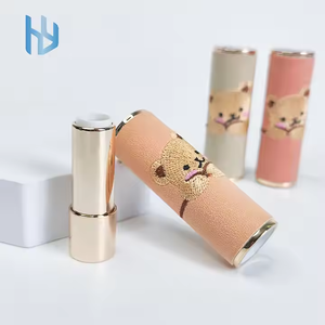 กล่องใส่ลิปสติกแบบกดหลอดใส่ลิปบาล์มแบบพลาสติกเปล่าลายหมี12.1มม. สามารถปักโลโก้ได้ตามต้องการ - Product Image 1