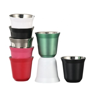 Ingrosso 80ml 160ml in acciaio inox bicchierino tazzine <span class=keywords><strong>per</strong></span> caffè caldo e birra fredda, eco-friendly, LOGO personalizzato - Product Image 2