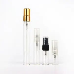 Schnelle Lieferung Tragbare Glass prüh flasche für Parfüm probe 3ml Pen Shape Mist Sprayer Zerstäuber flasche