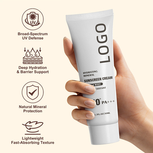 Tùy Chỉnh Hàn Quốc Thuần Chay Khoáng Hữu Cơ <span class=keywords><strong>Spf</strong></span> 50 Kiểm Soát Dầu Ánh Sáng Vô Hình Kem Chống Nắng Zinc Oxide Kem Chống Nắng Cho Mặt Kem - Product Image 3