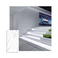 Carreaux modernes de 20mm d'épaisseur en marbre blanc Calacatta pour l'extérieur Carreaux de contremarche en porcelaine d'escalier mate antidérapante pour marches Prix compétitif
