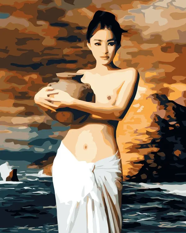 Decorazioni per la casa pittura nuda ragazza Sexy arte della parete corpo nudo dipinti ad olio per numero