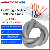 TRVV Grey Multi core Flexibles elektrisches Draht kabel 5 Millionen Mal Biegen 1,5mm, 5mm PVC-isoliertes Litzen kupfer 4 Adern 1,5 m