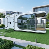 Maison capsule isolée au design personnalisé, maison mobile préfabriquée moderne, petite maison à ossature en acier pour bureau de jardin ou espace extérieur