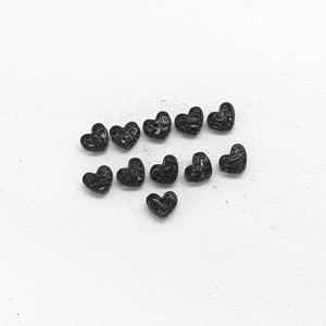 yunnique Black Stainless Steel Heart Shaped <b>Spacer</b> Beads For Bracelet Making 12mm Casting Metal Loose Beads GZY-PJ17 - Product Image 1