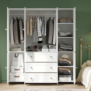 Grande armoire de rangement en bois avec tiroirs, design détachable à 5 niveaux, meuble de rangement moderne pour salle de bain, pour le rangement des vêtements - Product Image 3