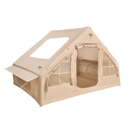 Tente Gonflable pour Camping en Plein Air, Abri Épais Anti-Tempête, Équipement Automatique Complet pour Nuit en Camping