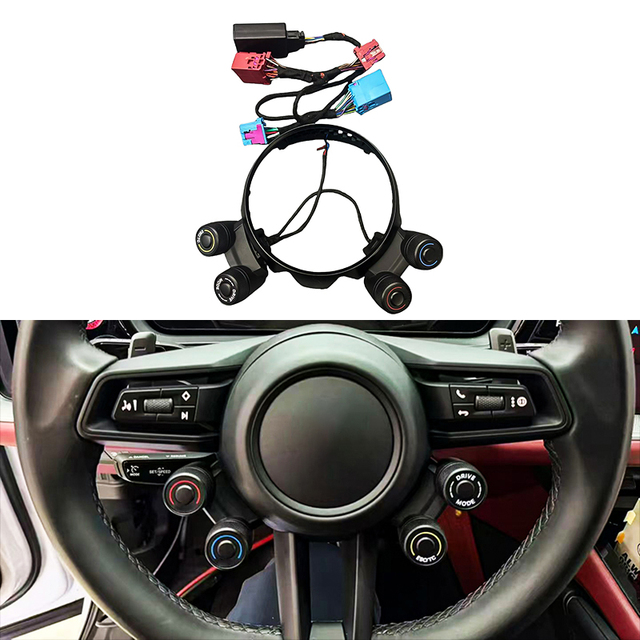 2019-2026 Car Upgrade Aluminum Alloy SportS Steering Wheel Modification Four Knob Assembly Multifunctional Suitable for Cayenne