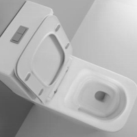 WC à deux pièces à chasse directe, WC intelligent en céramique à double chasse, WC sans bride à chasse Tornado, pour salle de bain moderne à domicile
