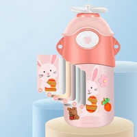 Bouteille d'eau vibrante pour enfants et étudiants avec sangle d'épaule en acier inoxydable – Gourde de sport pour l'extérieur