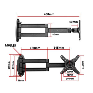 Nhiệm vụ nặng nề treo tường có thể thu vào bàn phím khay với điều chỉnh ROTARY Mouse Bracket Ergonomic tiết kiệm không gian bàn phím không dây - Product Image 5