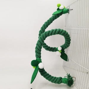 Giocattolo a Spirale in Corda per Uccelli Domestici, Altalena in Cotone per Pappagalli, Gioco da Arrampicata e Posizionamento, Giocattolo di Lusso in Peluche per Cani, Giochi di Arricchimento e Puzzle - Product Image 1