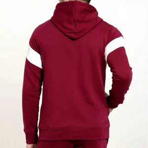 Sweat à capuche pour homme de haute qualité, marque privée, manches raglan, couleur unie, coton, vêtement décontracté d'automne, coupe régulière, tissu tricoté - Product Image 1