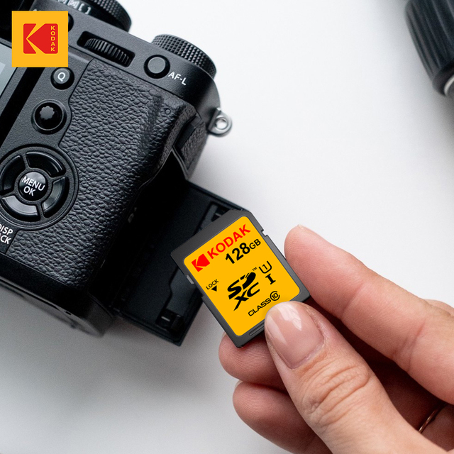 KODAK 100% Original 32GB SDXC U1 A1 Class10 V30 Memory Card CE RoHS FCC Certified Retail Gift Box for Video Camera