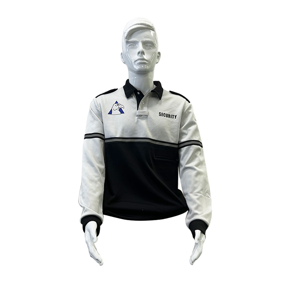 Uniforme de seguridad Dark 65% polyester 35% cotton fade shrink stain wrinkle short sleeve Dark Security Uniform Shirts
