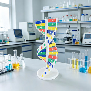 Modelo de Doble Hélice de ADN <span class=keywords><strong>para</strong></span> Armar, Juguete Educativo con Bases Genéticas de Colores, <span class=keywords><strong>para</strong></span> Demostraciones <span class=keywords><strong>en</strong></span> Clases de Biología y Ciencias - Product Image 5