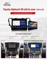 ZhiFang layar Multimedia mobil Android 13, 4/64G 6/128gb navigasi gps mobil layar Android untuk Toyota 2015-2019 Alphard 30