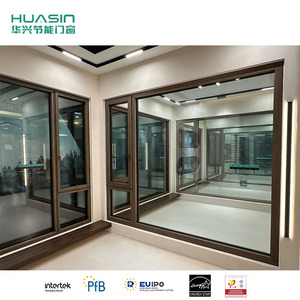 Fabricant de portes en bois plaqué aluminium en chêne blanc de qualité supérieure, conformes aux normes américaines, avec une performance d'étanchéité supérieure, <span class=keywords><strong>prix</strong></span> d'usine Huasin - Product Image 3