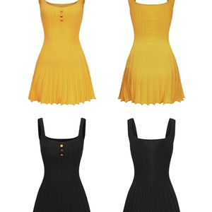 Robe de tennis en maille épaisse personnalisée pour femme, respirante, pour l'été, pour le pickleball, grande taille, fabricant de vêtements en maille OEM - Product Image 6