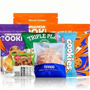 Sacs en plastique Zhongbao pour <span class=keywords><strong>pain</strong></span>, laminés, imperméables, transparents, givrés, pour biscuits, sacs à fermeture à 3 côtés, emballages pour biscuits - Product Image 2