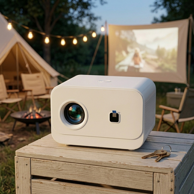 A11 Outdoor Projector with WiFi Bluetooth 300 Lumens Portable Projector Auto Focus Movie Proyector Compatible with Netflix