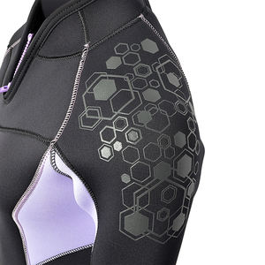 Traje de Neopreno Súper Elástico de 5mm o 7mm para Mujer, Anti-UV, con Serigrafía, Semi-Seco, Traje Completo - Product Image 4