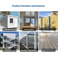 Conteneur carré extensible portable, mur en verre, villa préfabriquée, cuisine au design moderne, étanche, garantie 5 ans, hôtel DBJ