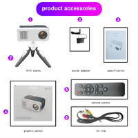 Service de dropshipping : Mini projecteur portable 2021, vente chaude, pour la maison, petit projecteur mural, compatible téléphone portable