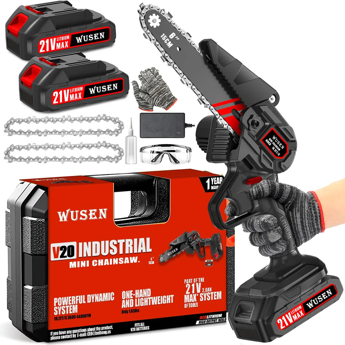 Chuỗi có thể sạc lại thấy pin mài gỗ cắt mini Chain Saw phụ tùng thanh 4inch 6 inch