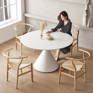 Mesa de Centro Moderna con Base de Mármol, Mesa Redonda para el Hogar - Product Image 6