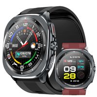 Montre connectée TK65 pour activités de plein air avec fonction d'appel, ECG, mesure de la température corporelle, suivi du sommeil, écran TFT, bracelet en silicone, alliage de titane