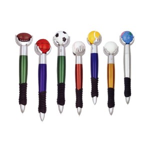 नवीनता रोलर बॉल पेन प्लास्टिक प्रचार ballpoint कलम के साथ फुटबॉल आकार टिप - Product Image 1