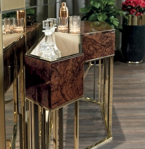 Top Quality <b>Storage</b> Bedroom Living Room Cabinet Veneer Furniture Brown <b>Console</b> <b>Table</b> Cabinet With Drawers UP-4009 Furniture Cons - Product Image 2