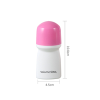 Vente en gros Bouteille vide en plastique rechargeable blanche de 30ml 50ml 60ml 80ml 100ml Récipient à rouleau déodorant