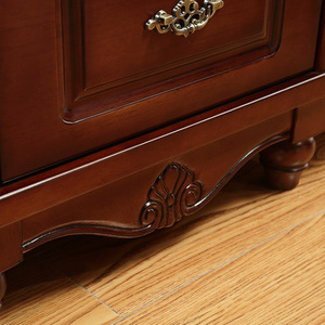 American Retro Style Solid Wood <b>Wardrobe</b> 5 Door <b>Large</b> Capacity Storage Cabinet For Bedroom Home Use - Product Image 3