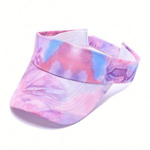 Sombrero de Sol con Visera Colorido con Estampado de Grafiti para Mujer, Estilo Tie-Dye, de Moda para Verano - Product Image 6