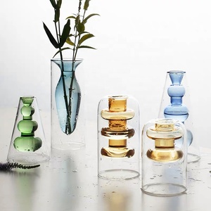 Bixuan piccoli <span class=keywords><strong>vasi</strong></span> con boccioli singoli composizioni floreali aromaterapia senso borosilicato colore vetro bottiglia centrotavola tavolo matrimoni - Product Image 1