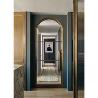 Porte extérieure/intérieure Crittal Design en acier avec double vitrage français, sécurité renforcée et grille décorative intégrée