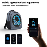 Layar LED Tas Ransel Kipas Hologram 3D, Layar Transparan Full HD, Panel Signage Digital untuk Periklanan, Tampilan Ultra Jernih
