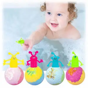 Best sell Private Label Gentle and Safe Bombs Kids with Toys Inside for Girls Boys Organic Bubble Bath Fizzies Bomb