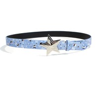 Ceintures pour femmes, ceintures western cowboy, ceinture Y2K, boucle en métal étoile, accessoire de taille en tissu denim pour jeans, vêtements décontractés et streetwear pour femmes