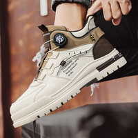 Chaussures de Course Respirantes Montantes Tendance pour Hommes, Polyvalentes à Semelle Épaisse, Sportives et Décontractées, Idéales pour l'Hiver