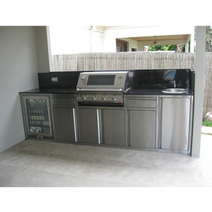 Brûleurs de barbecue commerciaux modernes four à baril gril de barbecue Style d'armoire robuste avec brûleur latéral Plaque chauffante à gaz - Product Image 4