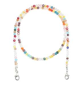 Chaîne de masque de perles de cristal lanière de perles de verre à facettes pour <span class=keywords><strong>lunettes</strong></span> masques faciaux collier de support - Product Image 2