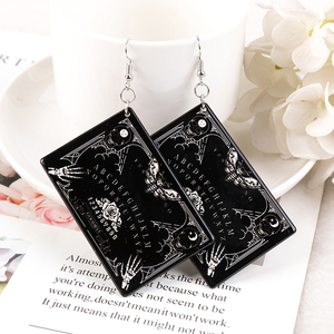1 par de pendientes colgantes de polilla de la muerte para mujer, regalo de cumpleaños - Product Image 6