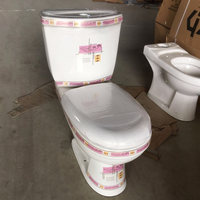 Bol de toilette moderne deux pièces, de couleur verte, en acier inoxydable