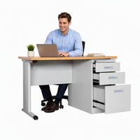 Bureau en acier pour le bureau, mobilier scolaire, table d'étude simple pour ordinateur avec tiroir